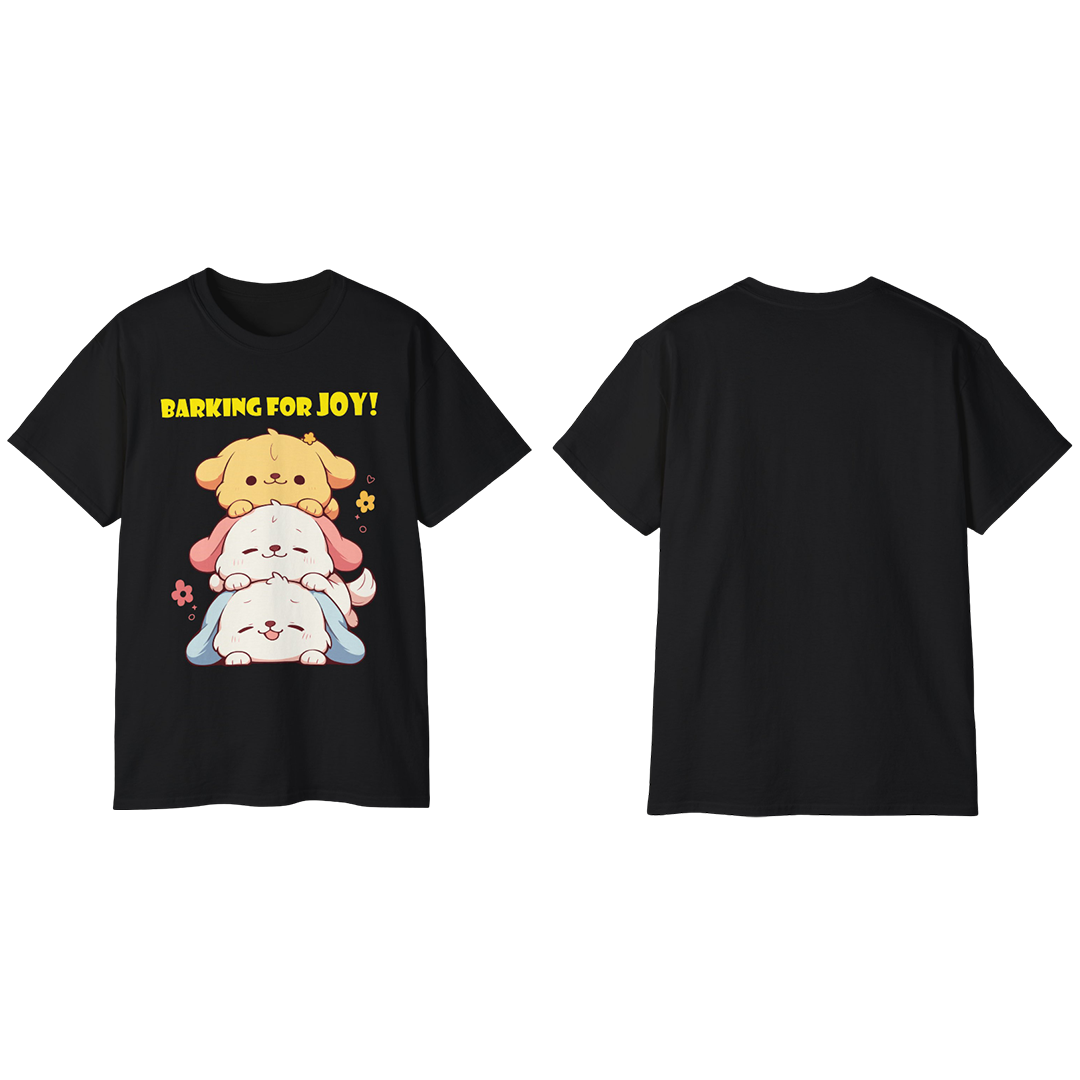 100% Cotton Short Sleeve Tee | Kawaii-Dog-002