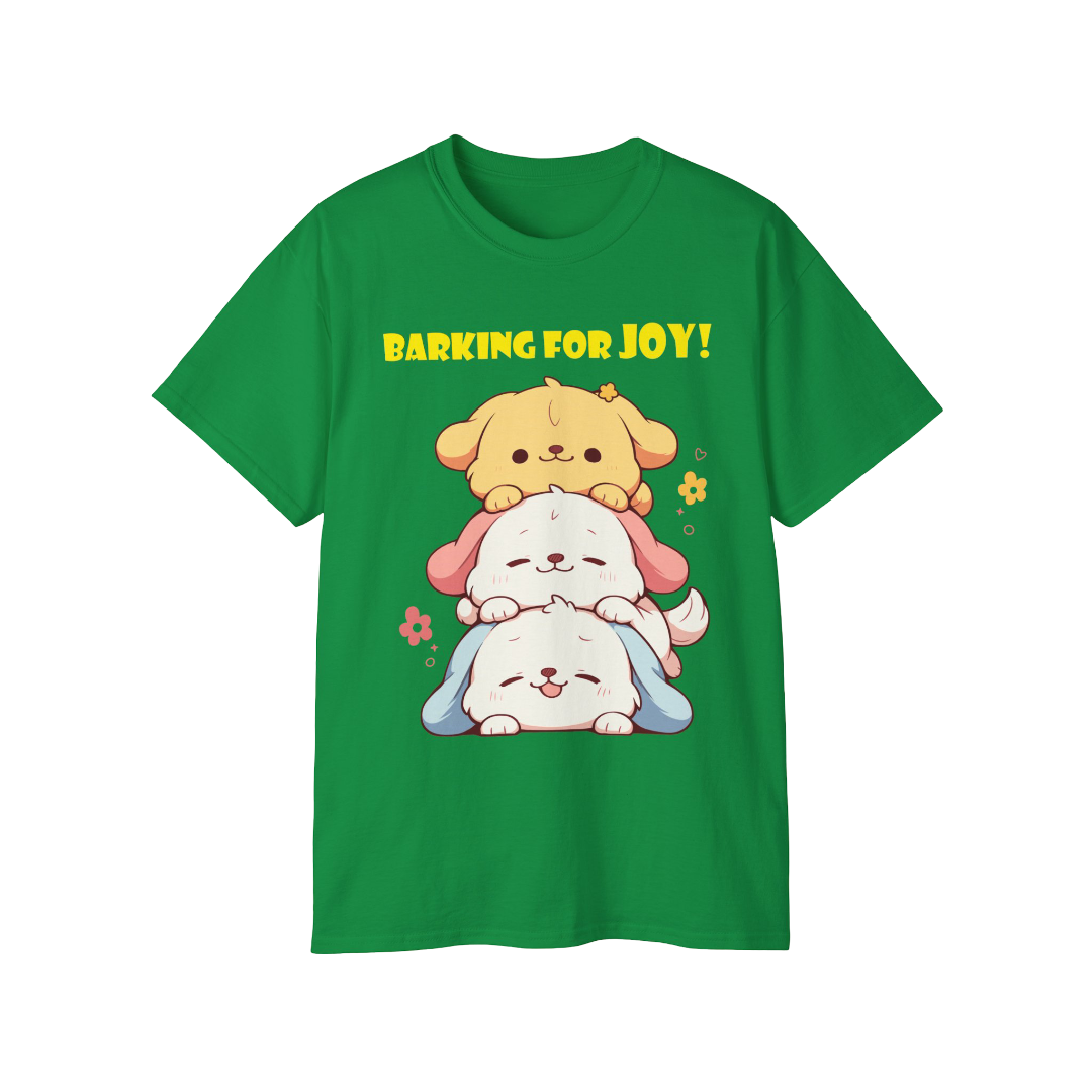 100% Cotton Short Sleeve Tee | Kawaii-Dog-002