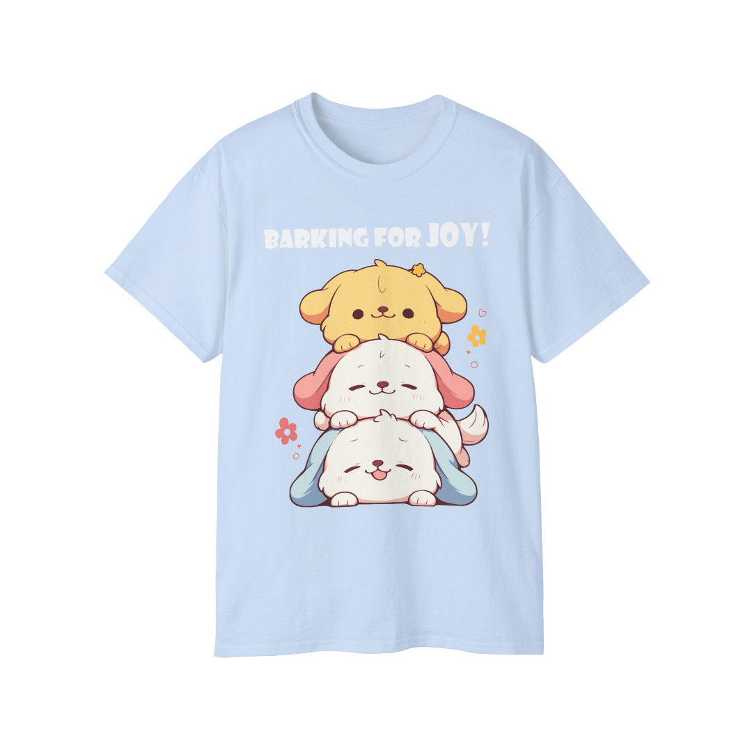 100% Cotton Short Sleeve Tee | Kawaii-Dog-002