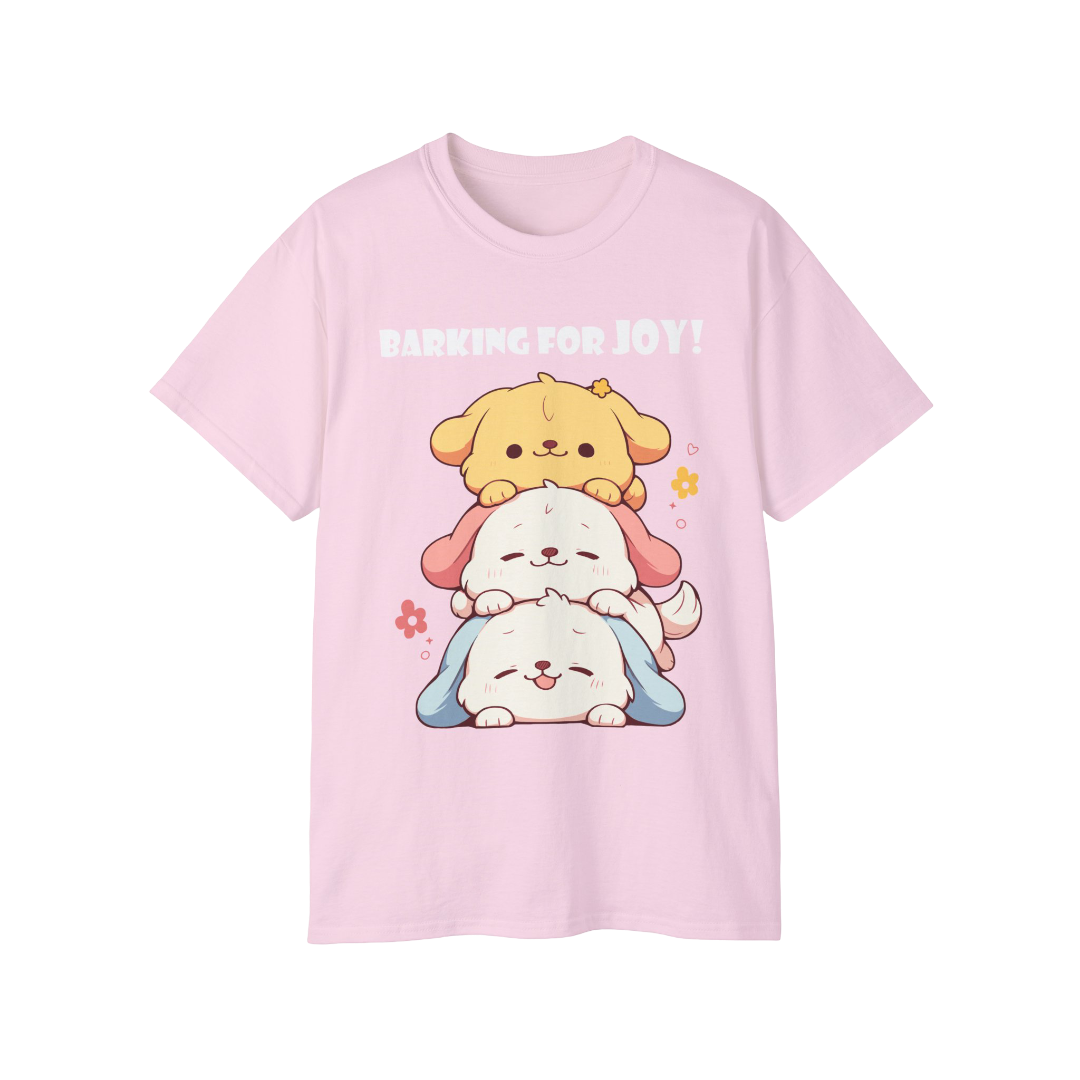 100% Cotton Short Sleeve Tee | Kawaii-Dog-002