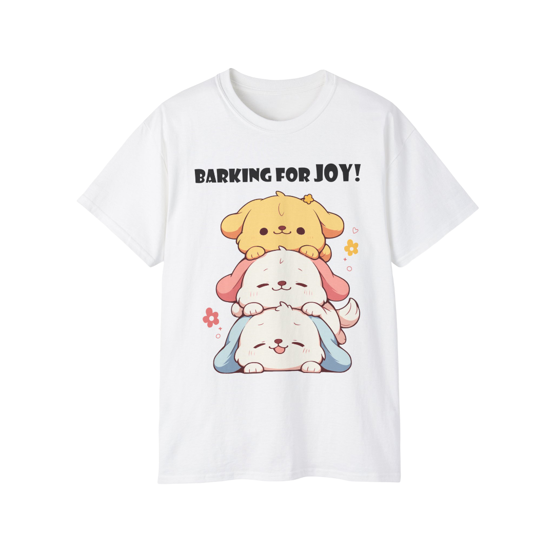 100% Cotton Short Sleeve Tee | Kawaii-Dog-002