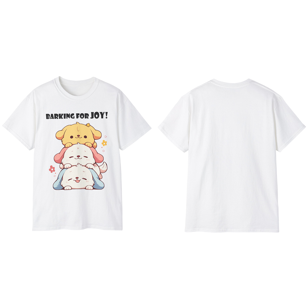 100% Cotton Short Sleeve Tee | Kawaii-Dog-002