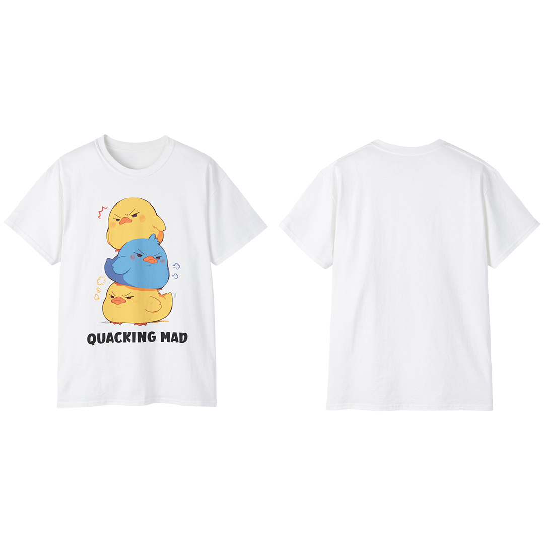 100% Cotton Short Sleeve Tee | Kawaii-Duck-001