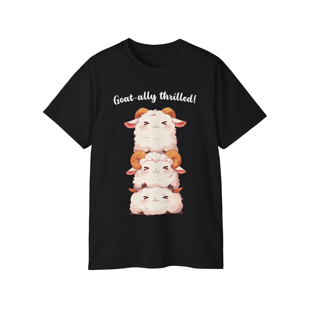 100% Cotton Short Sleeve Tee | Kawaii-Goat-002