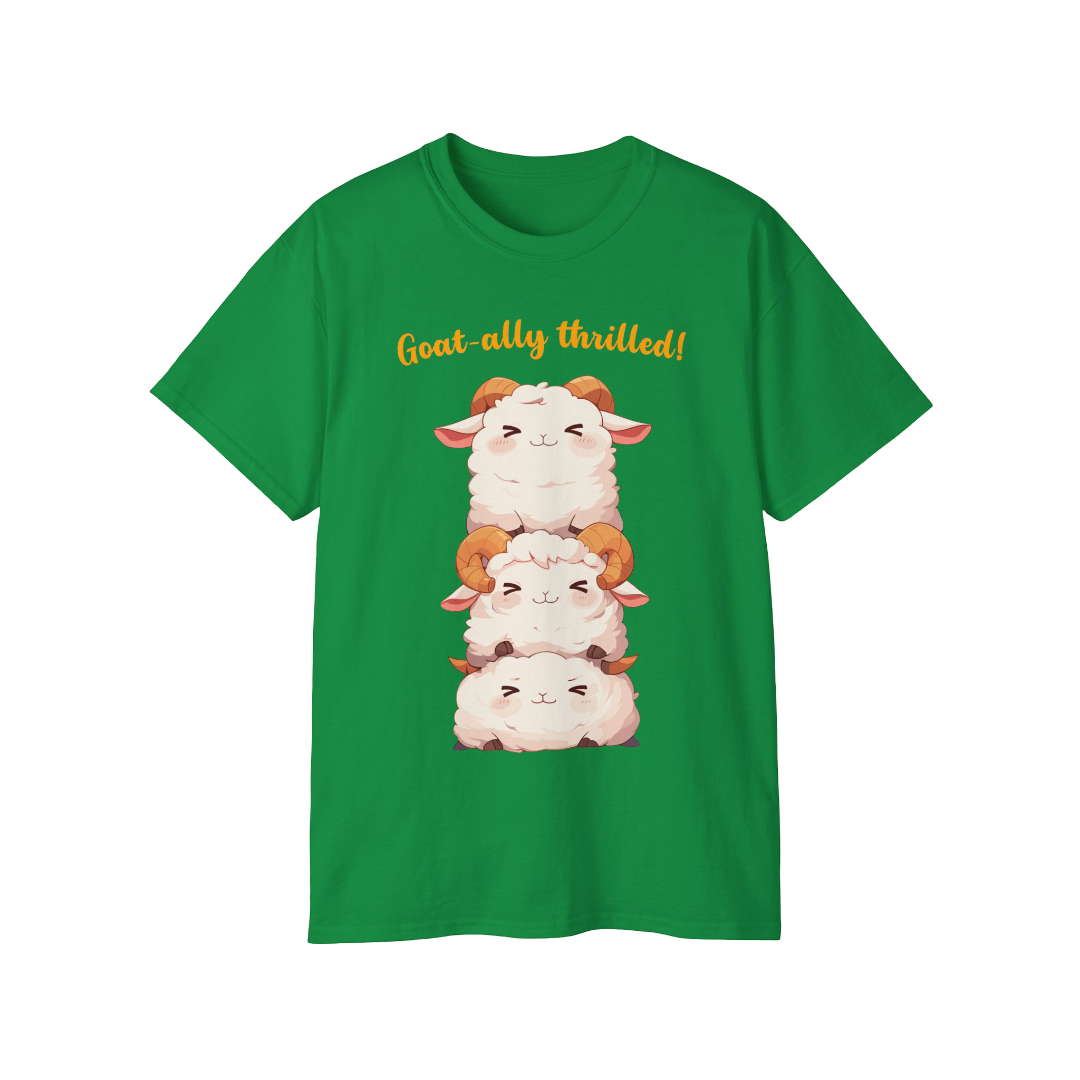 100% Cotton Short Sleeve Tee | Kawaii-Goat-002