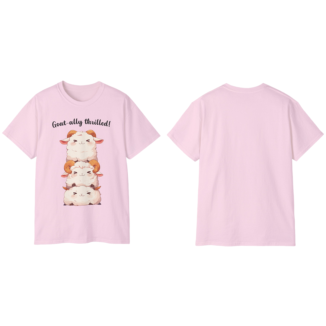 100% Cotton Short Sleeve Tee | Kawaii-Goat-002