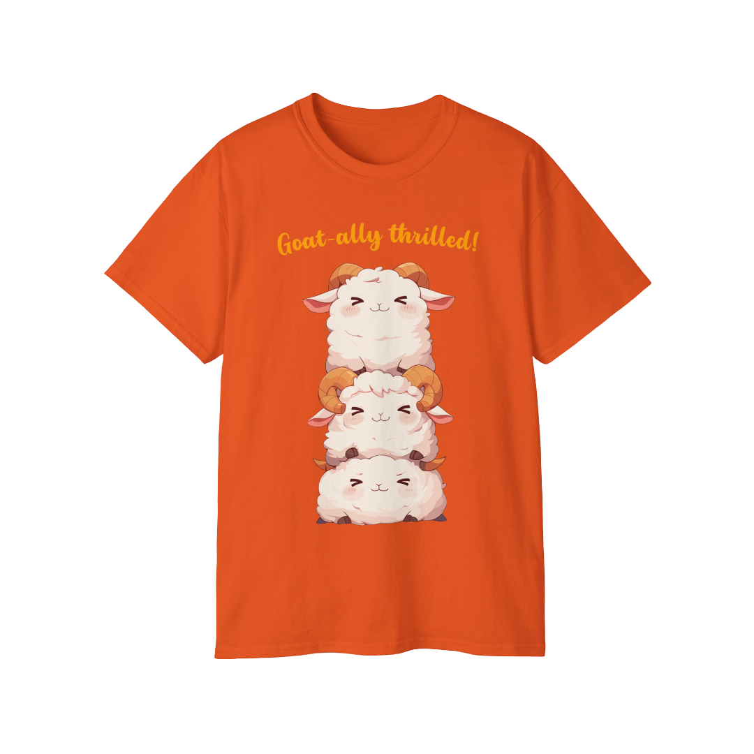 100% Cotton Short Sleeve Tee | Kawaii-Goat-002