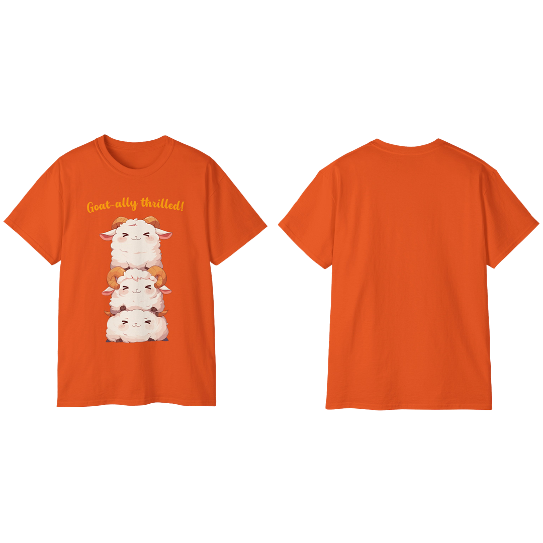 100% Cotton Short Sleeve Tee | Kawaii-Goat-002