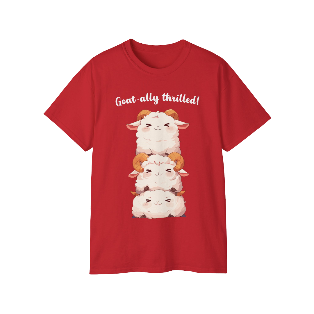 100% Cotton Short Sleeve Tee | Kawaii-Goat-002