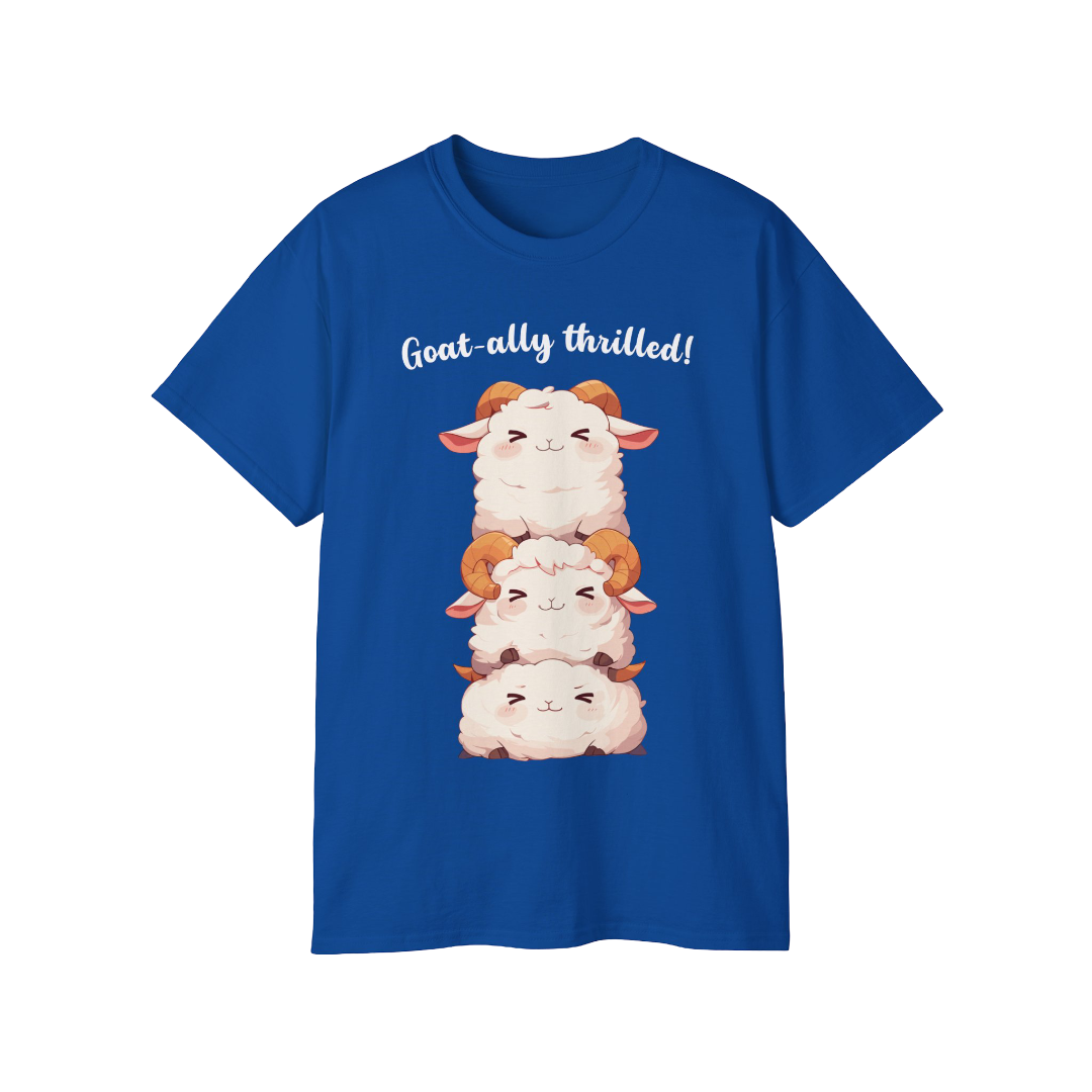 100% Cotton Short Sleeve Tee | Kawaii-Goat-002