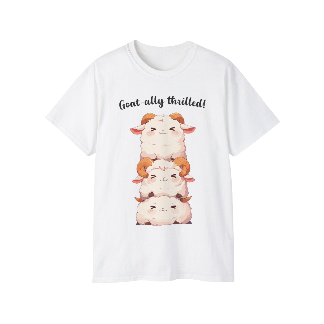 100% Cotton Short Sleeve Tee | Kawaii-Goat-002