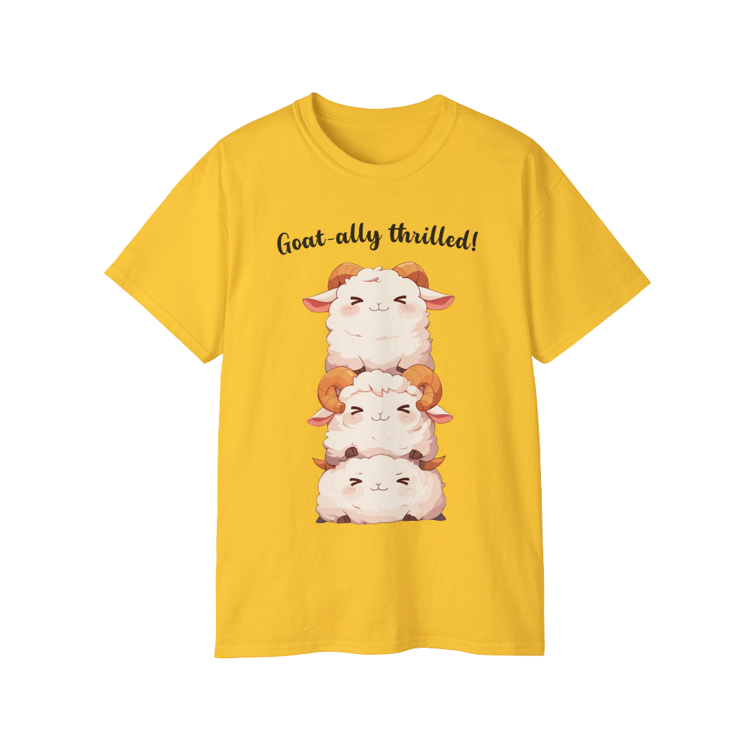 100% Cotton Short Sleeve Tee | Kawaii-Goat-002