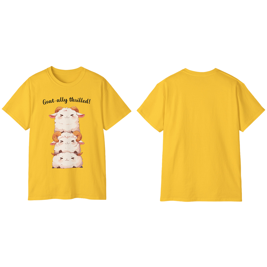 100% Cotton Short Sleeve Tee | Kawaii-Goat-002