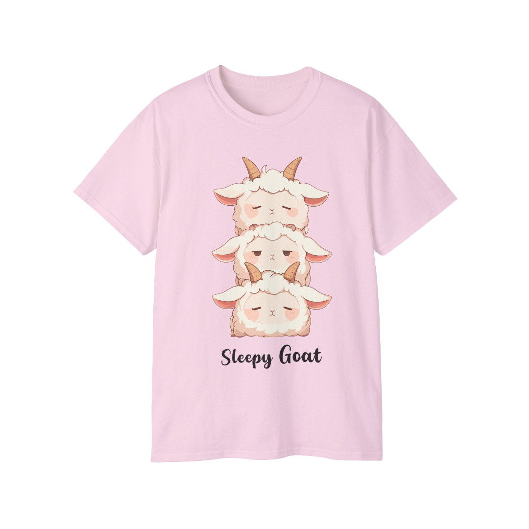 100% Cotton Short Sleeve Tee | Kawaii-Goat-003