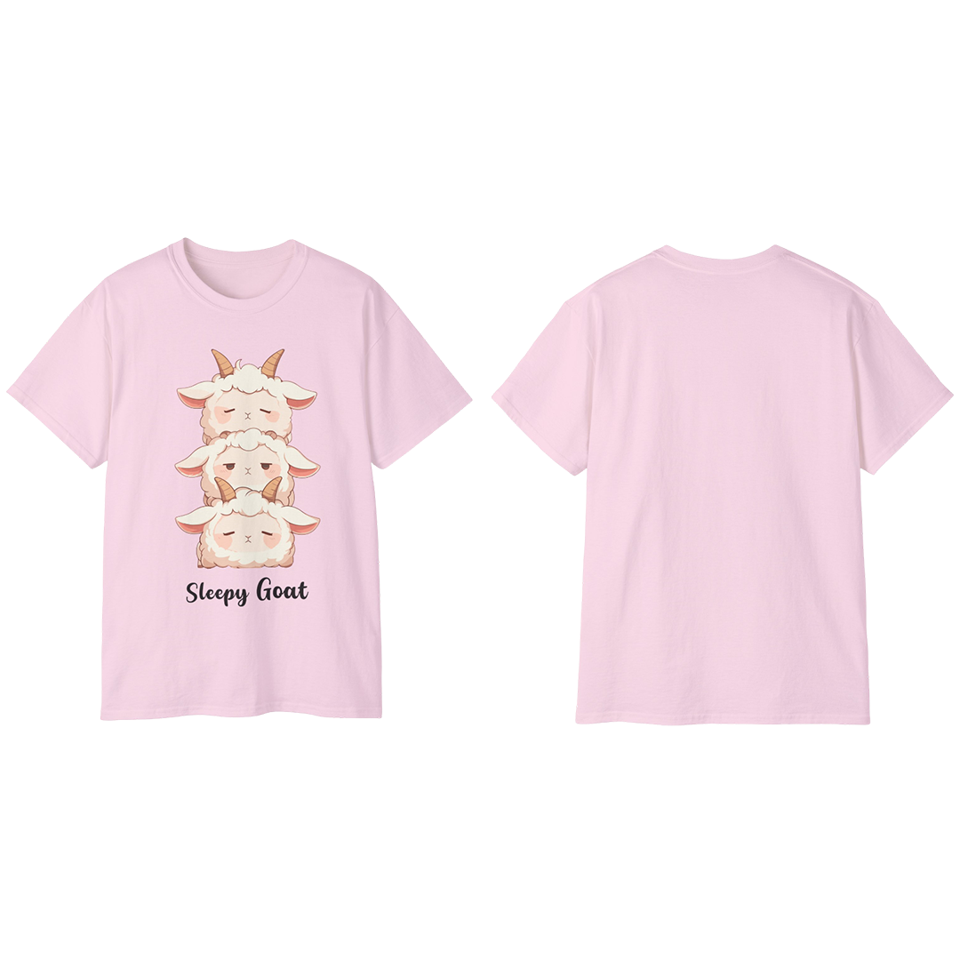 100% Cotton Short Sleeve Tee | Kawaii-Goat-003