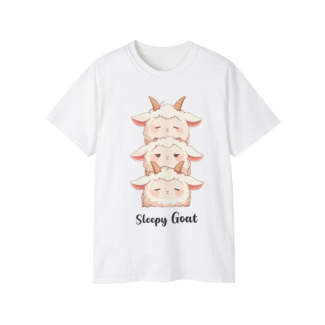 100% Cotton Short Sleeve Tee | Kawaii-Goat-003