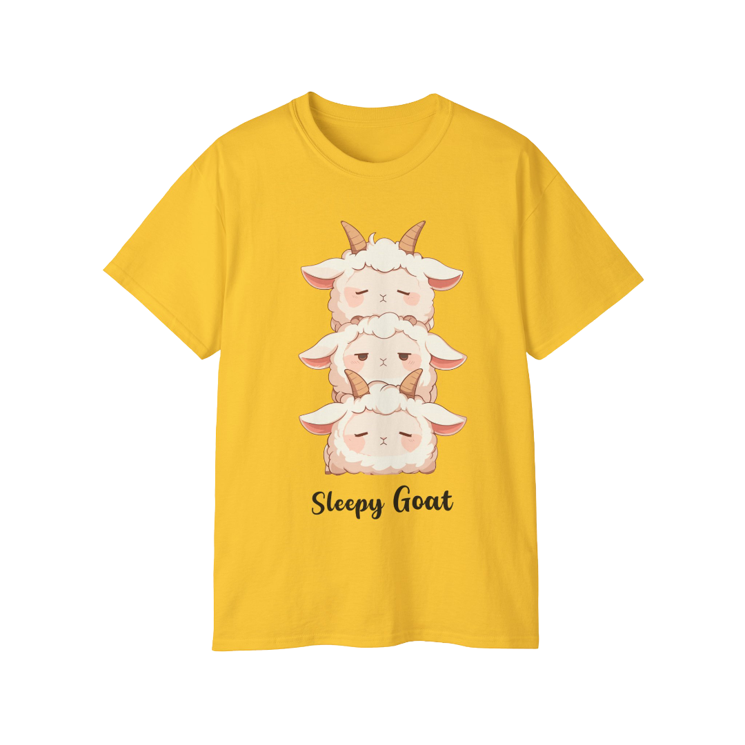 100% Cotton Short Sleeve Tee | Kawaii-Goat-003