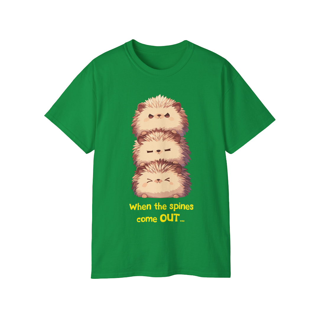 100%纯棉短袖T恤 | Kawaii-Hedgehog-001