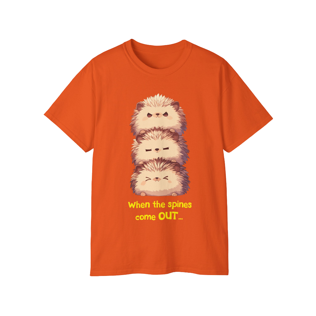 100%纯棉短袖T恤 | Kawaii-Hedgehog-001