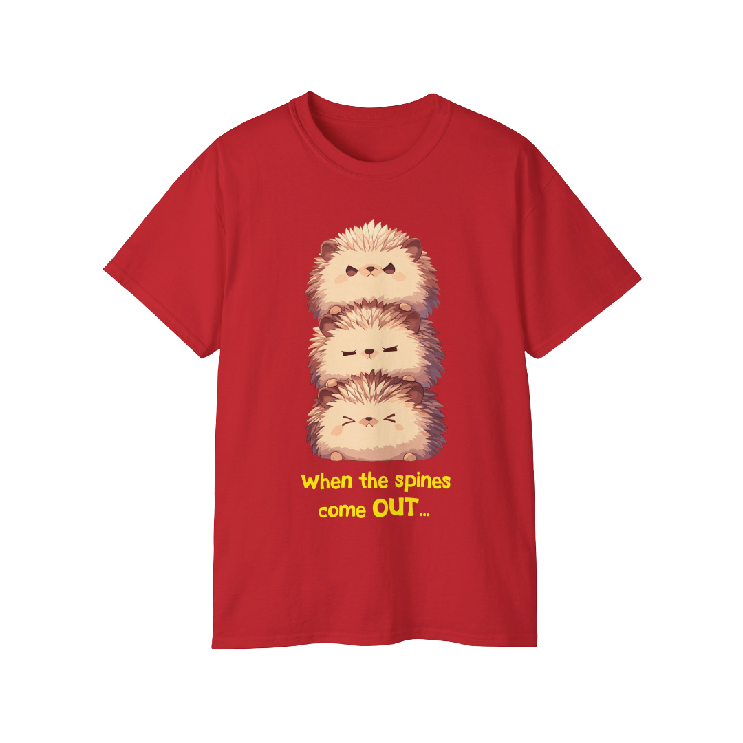 100%纯棉短袖T恤 | Kawaii-Hedgehog-001