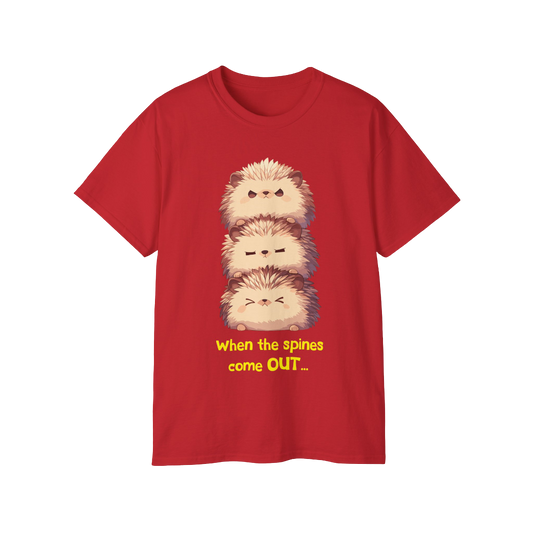 100% Cotton Short Sleeve Tee | Kawaii-Hedgehog-001