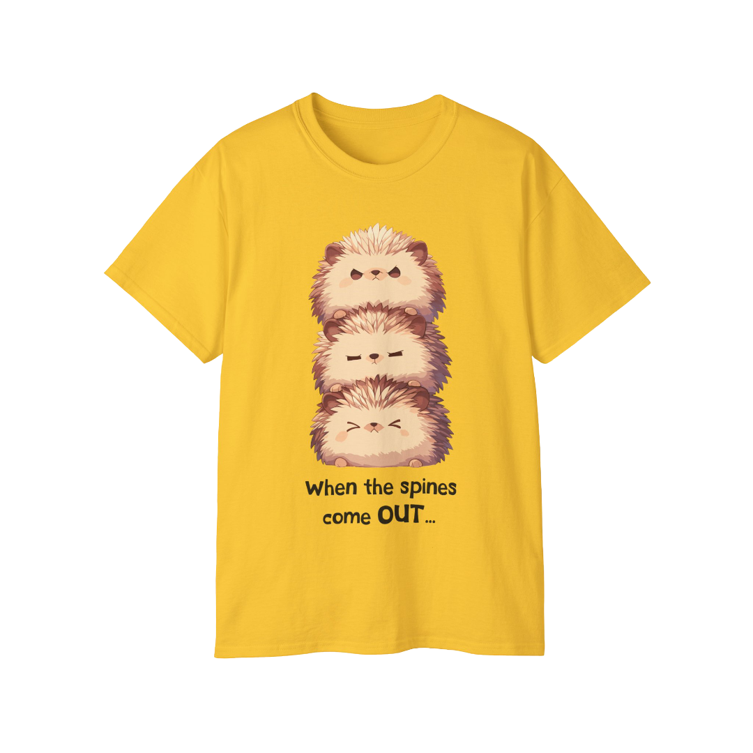 100%纯棉短袖T恤 | Kawaii-Hedgehog-001