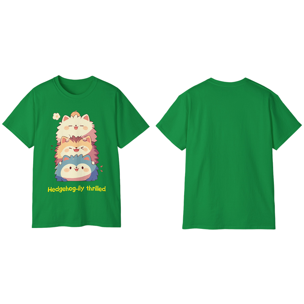 100%纯棉短袖T恤 | Kawaii-Hedgehog-002