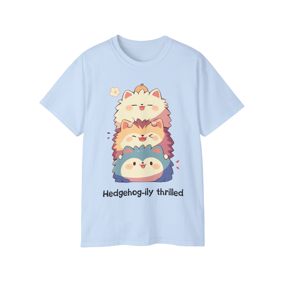 100%纯棉短袖T恤 | Kawaii-Hedgehog-002