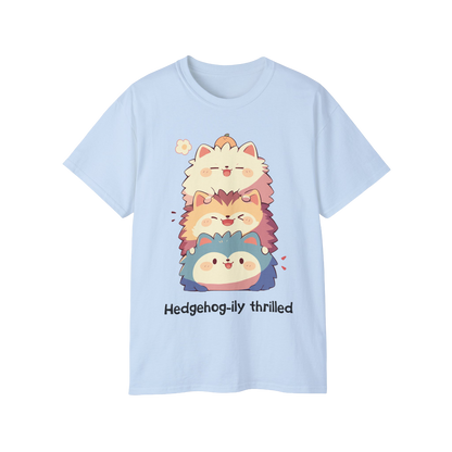 100% Cotton Short Sleeve Tee | Kawaii-Hedgehog-002