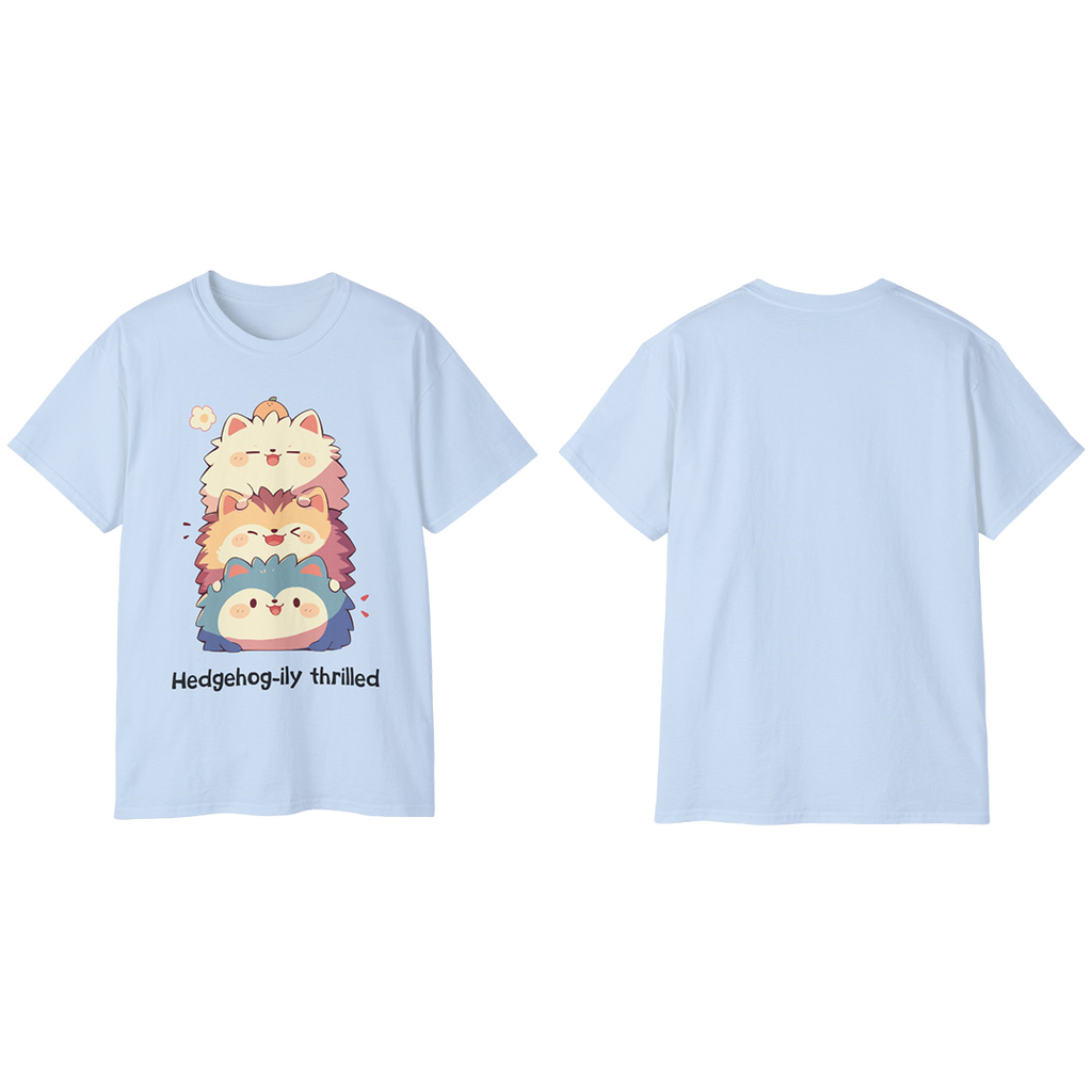 100%纯棉短袖T恤 | Kawaii-Hedgehog-002