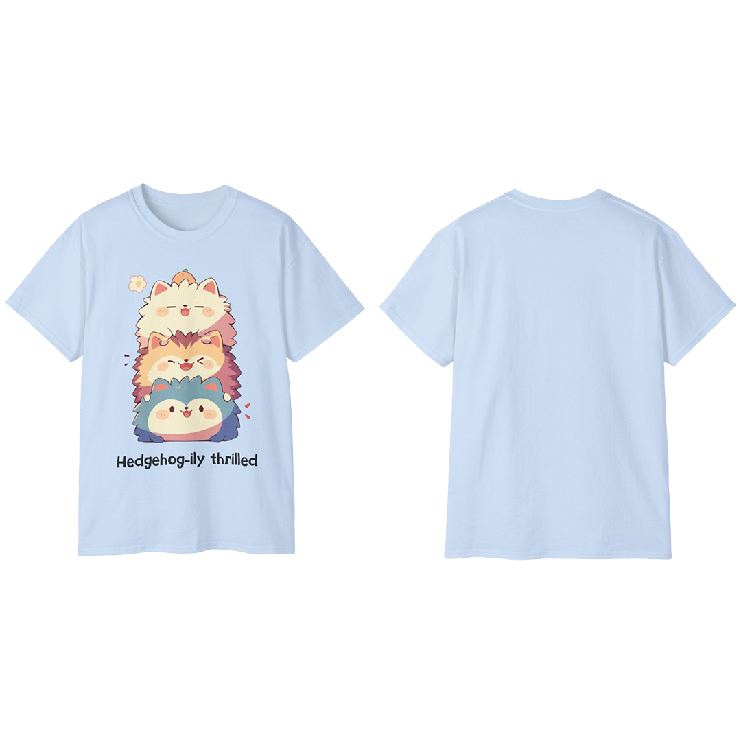 100%纯棉短袖T恤 | Kawaii-Hedgehog-002
