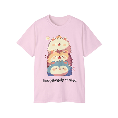 100% Cotton Short Sleeve Tee | Kawaii-Hedgehog-002