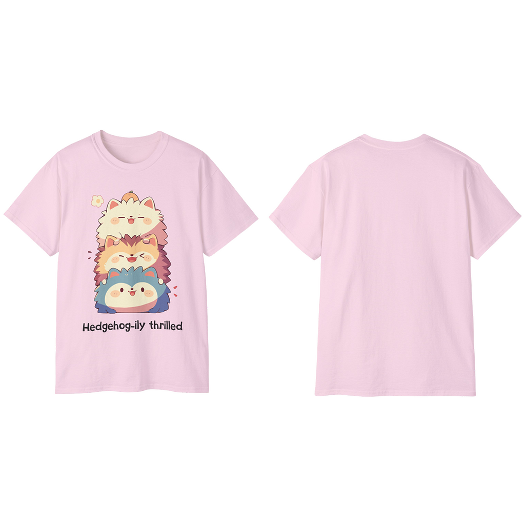 100%纯棉短袖T恤 | Kawaii-Hedgehog-002