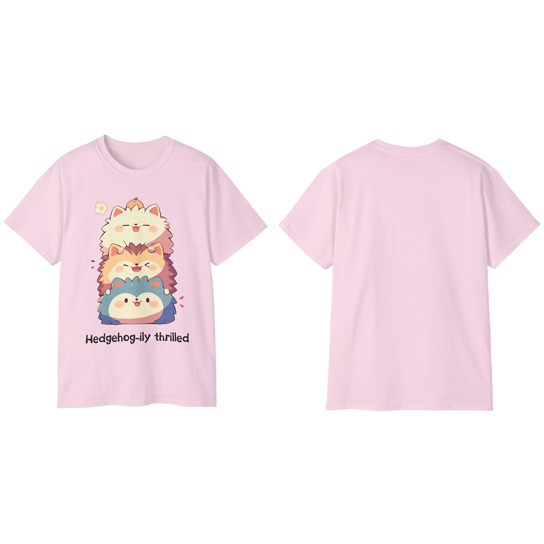 100%纯棉短袖T恤 | Kawaii-Hedgehog-002