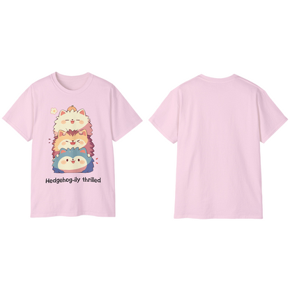 100% Cotton Short Sleeve Tee | Kawaii-Hedgehog-002