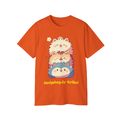 100% Cotton Short Sleeve Tee | Kawaii-Hedgehog-002