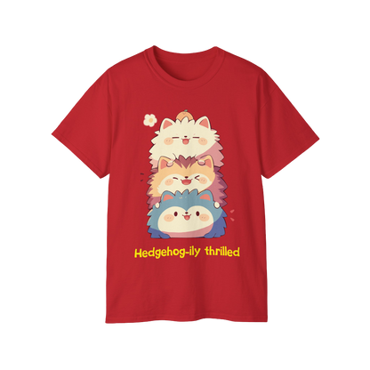 100% Cotton Short Sleeve Tee | Kawaii-Hedgehog-002