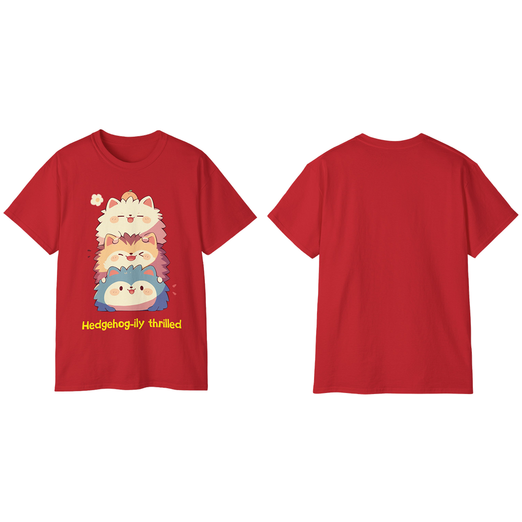 100%纯棉短袖T恤 | Kawaii-Hedgehog-002