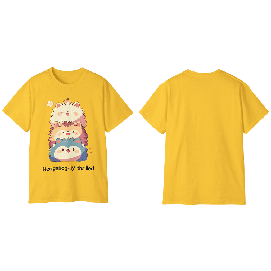 100%纯棉短袖T恤 | Kawaii-Hedgehog-002