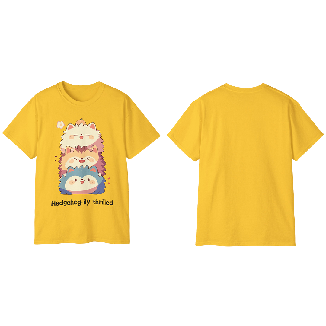 100%纯棉短袖T恤 | Kawaii-Hedgehog-002