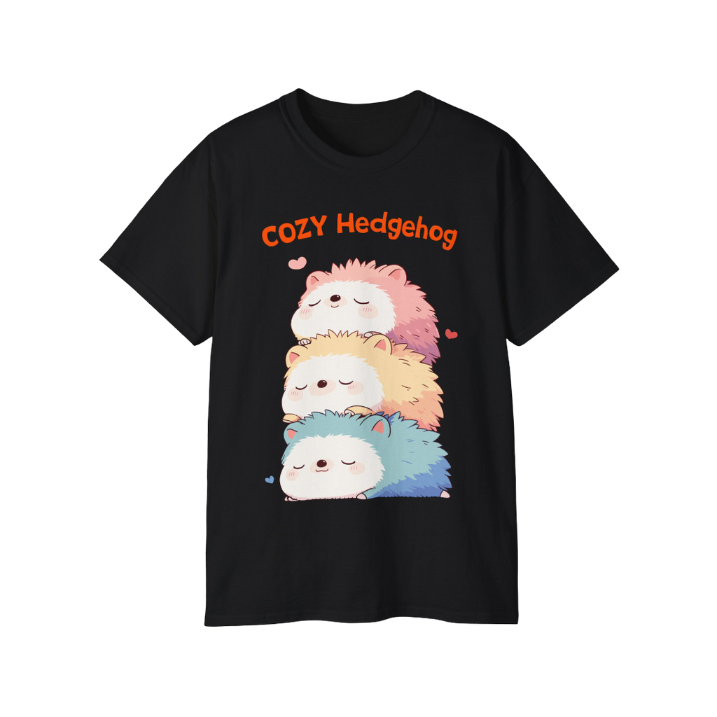 100%纯棉短袖T恤 | Kawaii-Hedgehog-003