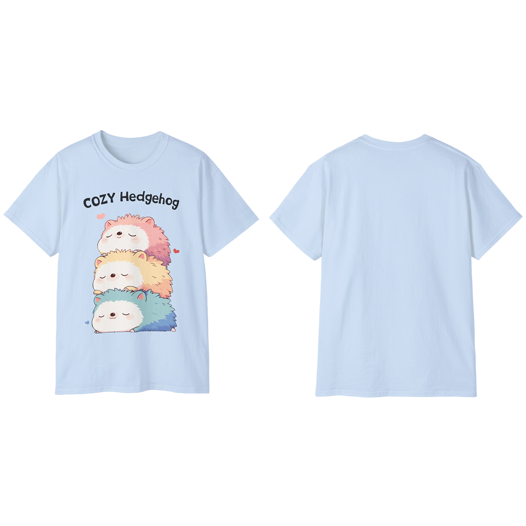 100%纯棉短袖T恤 | Kawaii-Hedgehog-003