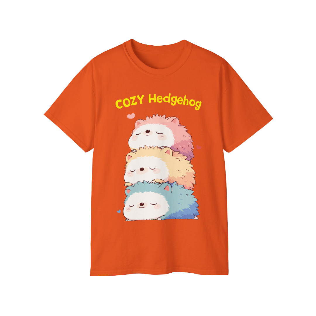 100%纯棉短袖T恤 | Kawaii-Hedgehog-003