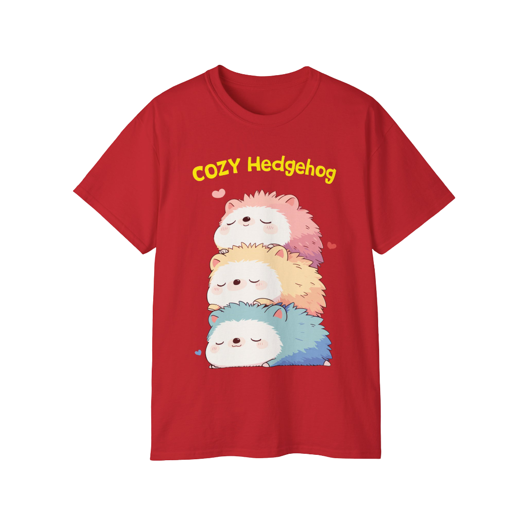 100%纯棉短袖T恤 | Kawaii-Hedgehog-003