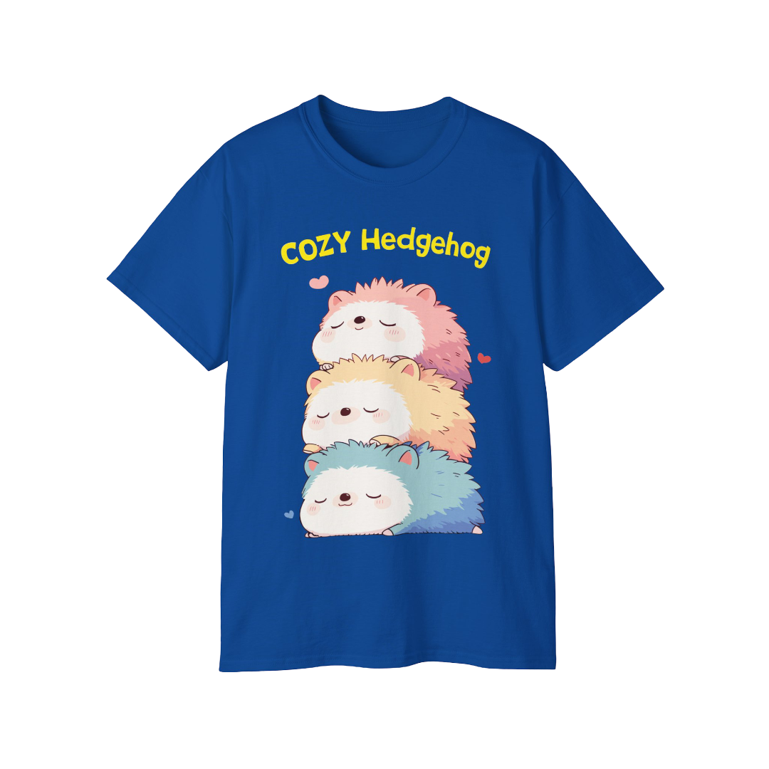 100%纯棉短袖T恤 | Kawaii-Hedgehog-003