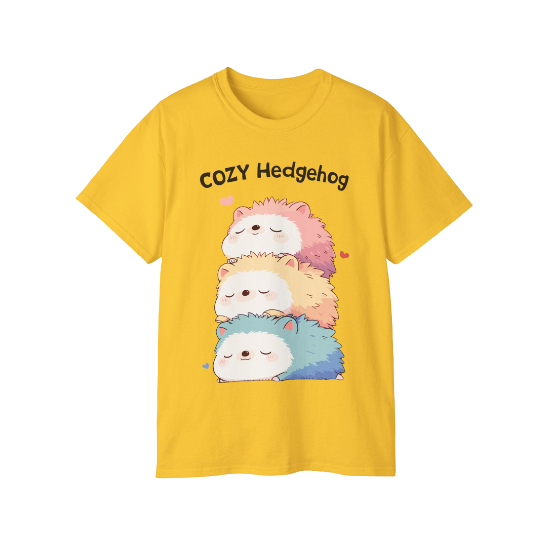 100%纯棉短袖T恤 | Kawaii-Hedgehog-003