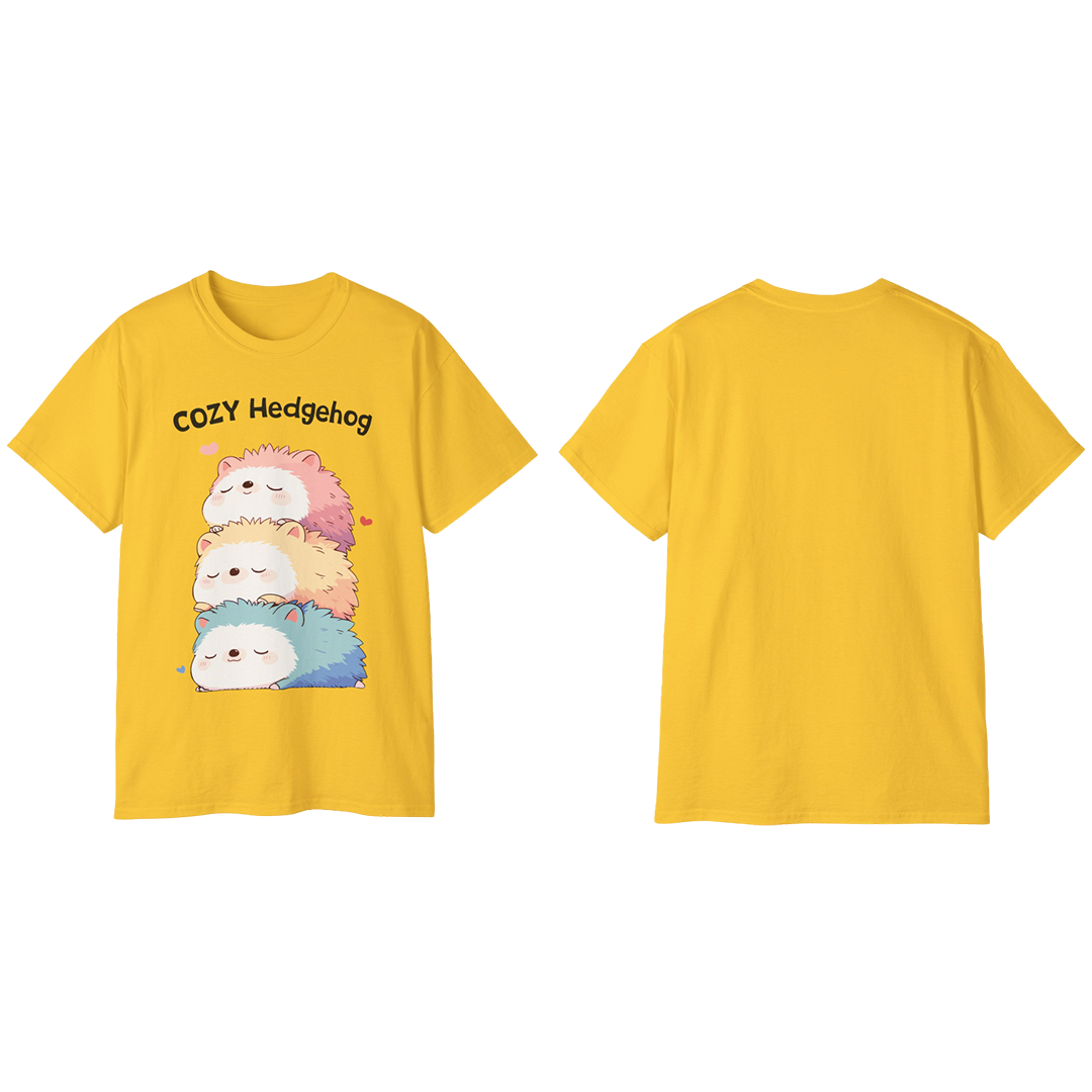 100%纯棉短袖T恤 | Kawaii-Hedgehog-003
