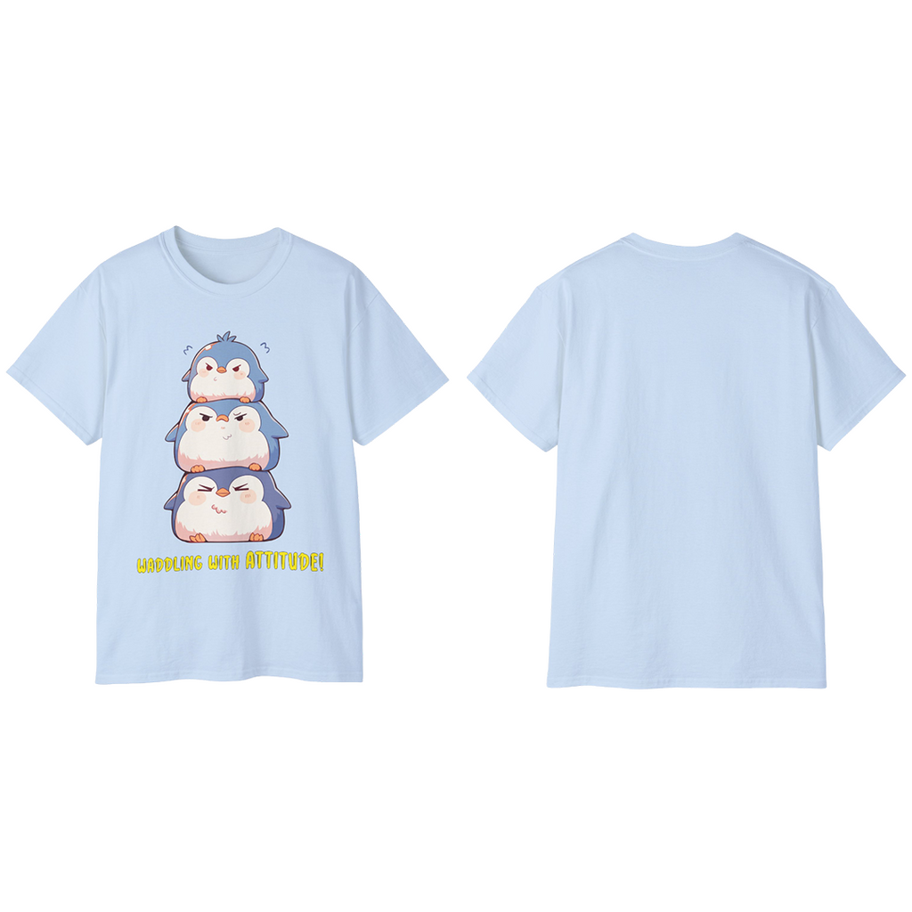 100%纯棉短袖T恤 | Kawaii-Penguin-001