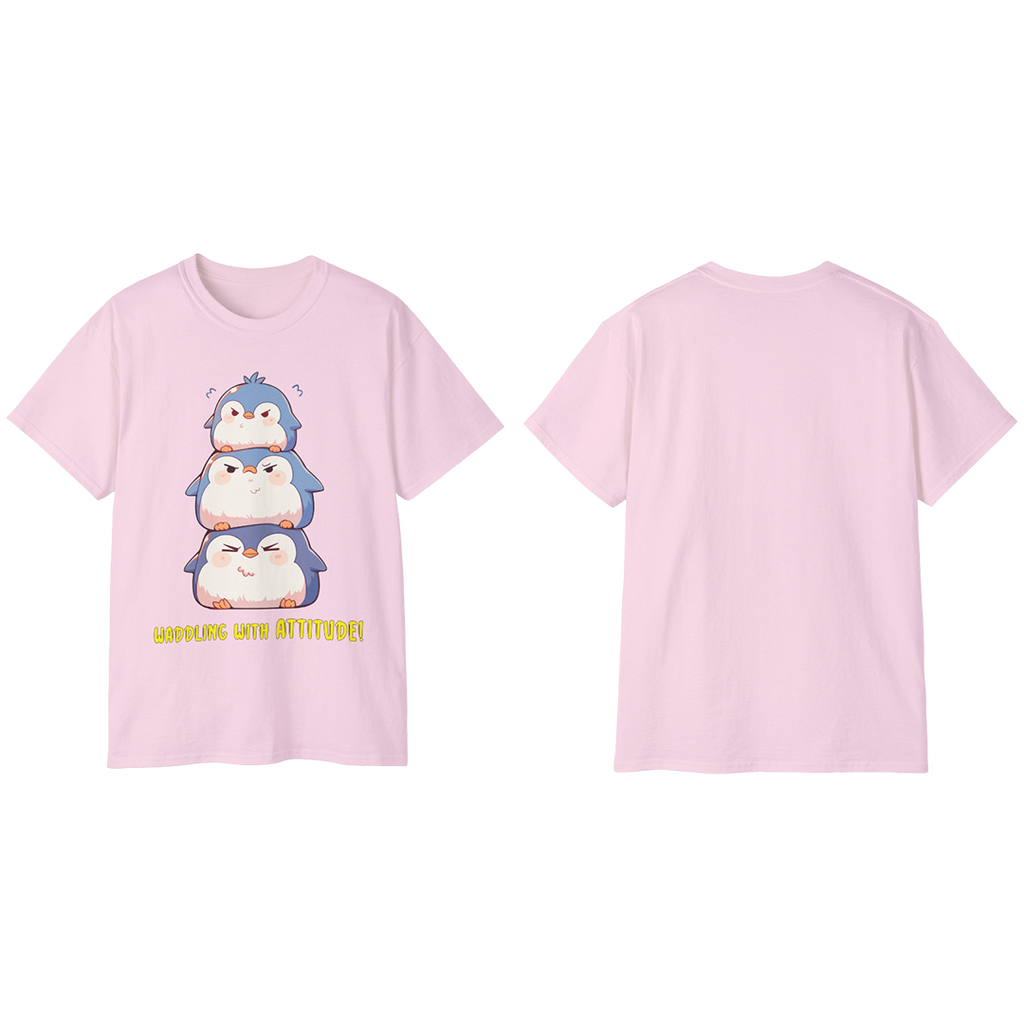 100%纯棉短袖T恤 | Kawaii-Penguin-001