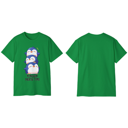 100% Cotton Short Sleeve Tee | Kawaii-Penguin-002